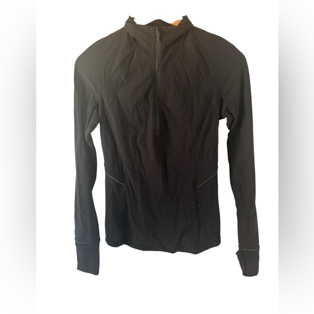 Lululemon Fresh Tracks 1/2 Zip Long Sleeve Pullover‎ Jacket Black athletic Top